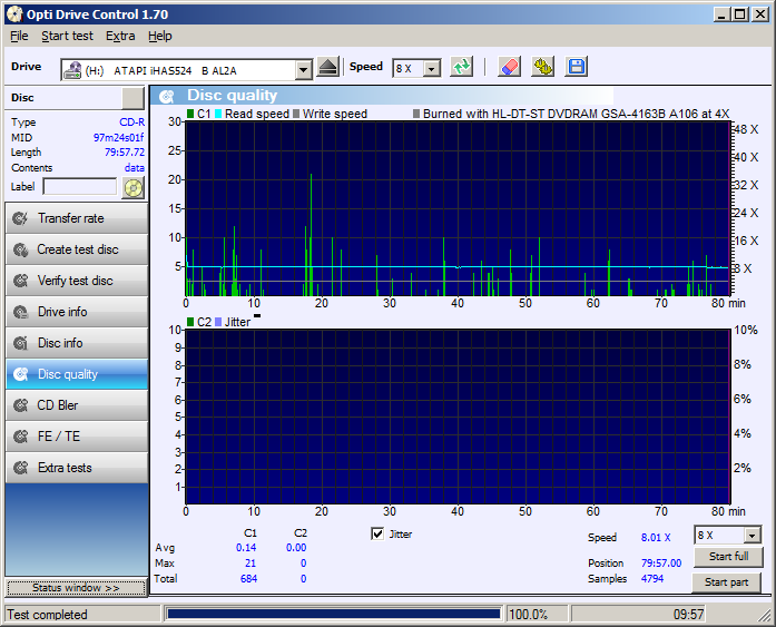 03 CMCPro CD-R LG GSA-4163B x4 QTY iHAS524B